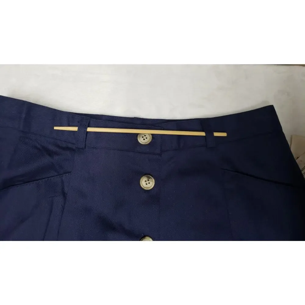 Bedford Fair Vintage 90s Lifestyles Maxi Skirt Sz 12 Navy NWT Deadstock